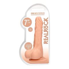   RealRock Dong 7 - Realistic Dildo with Testicles (17cm) - Natural