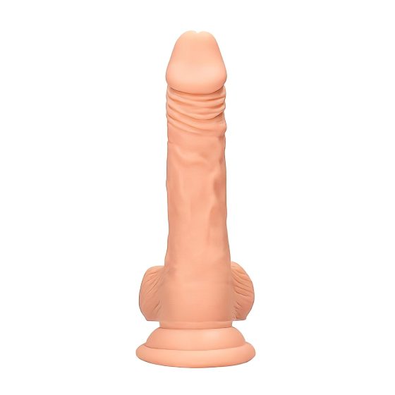 RealRock Dong 7 - Realistic Dildo with Testicles (17cm) - Natural