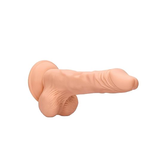 RealRock Dong 8 - Realistic Dildo with Testicles (8 Inches) - Natural