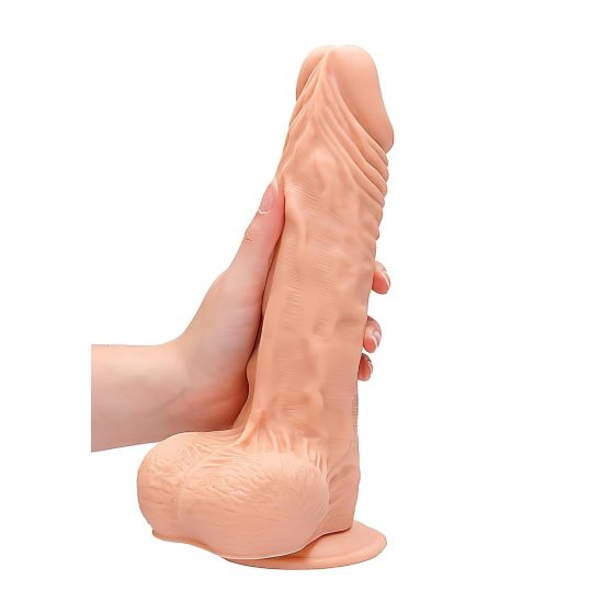 RealRock Dong 10 - Realistic Dildo with Testicles (10) - Natural"