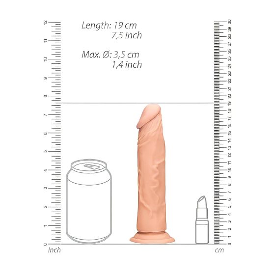 RealRock Dong 7 - Realistic Dildo (17cm) - Natural