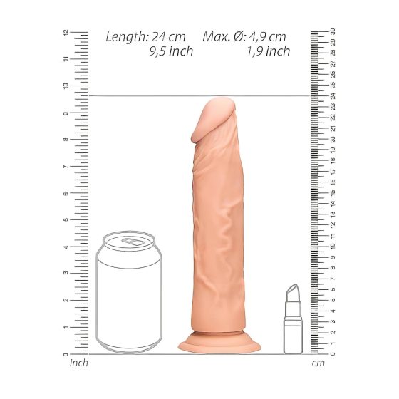 RealRock 9 Inch Realistic Dildo - Natural