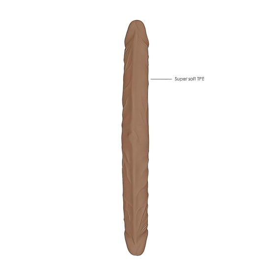 RealRock Double Dong 14 - Dark Natural Double Dildo (36cm)