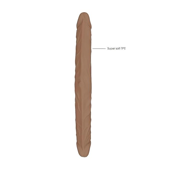 RealRock Double Dong 18 - Double Dildo (46cm) - Dark Natural