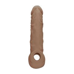 RealRock Penis Sleeve 8 - Dark Natural (21cm)