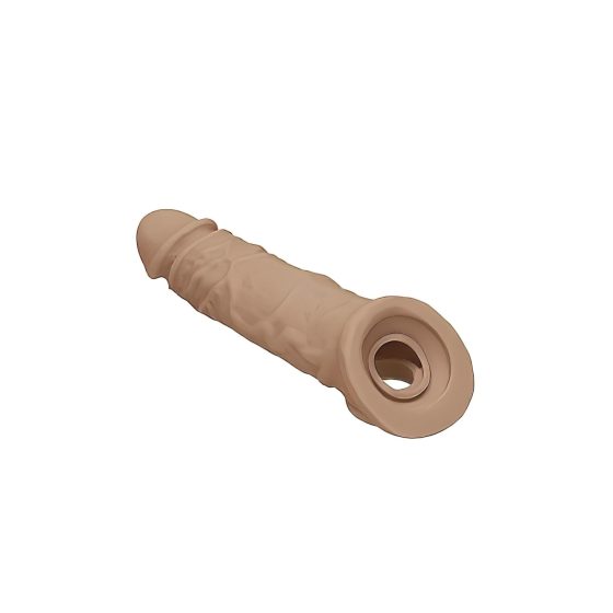 RealRock Penis Sleeve 8 - Dark Natural (21cm)