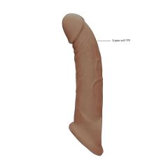 RealRock Penis Sleeve 9 - Dark Natural (21.5cm)