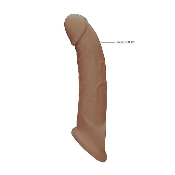 RealRock Penis Sleeve 9 - Dark Natural (21.5cm)