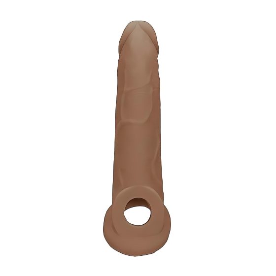 RealRock Penis Sleeve 9 - Dark Natural (21.5cm)