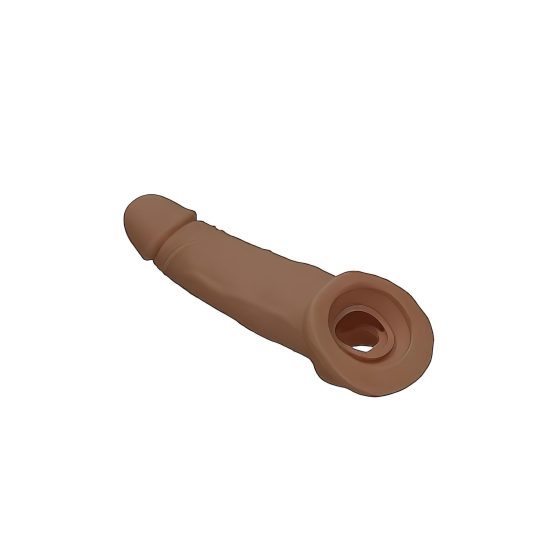 RealRock Penis Sleeve 9 - Dark Natural (21.5cm)