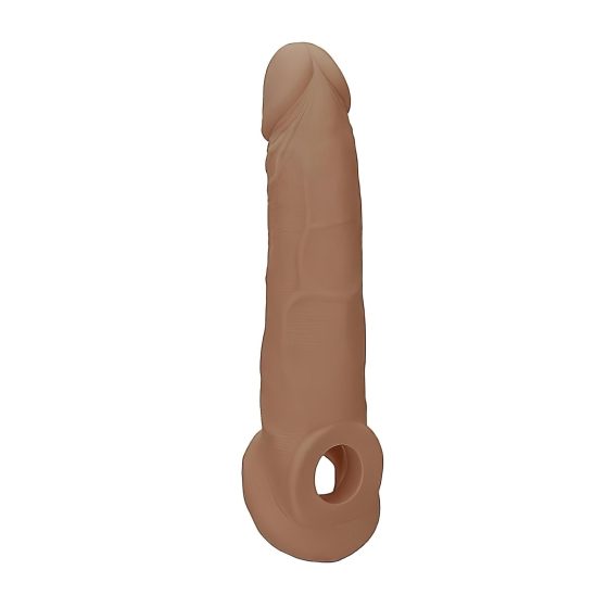 RealRock Penis Sleeve 9 - Dark Natural (21.5cm)