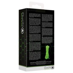 Ouch! - Glow-in-the-Dark Bondage Rope - 5m (Green)