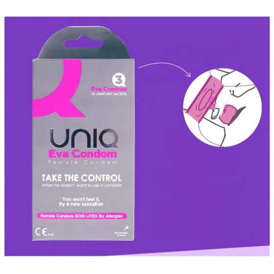 Uniq Eva - Latex-Free Women's Condoms (3 Pack)