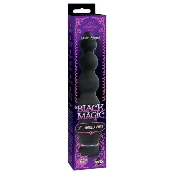 Black Magic 7 - Rigid 5-Bead Anal Vibrator (Black)