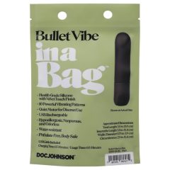   Doc Johnson Bullet Vibrator - Rechargeable, Waterproof (Black)