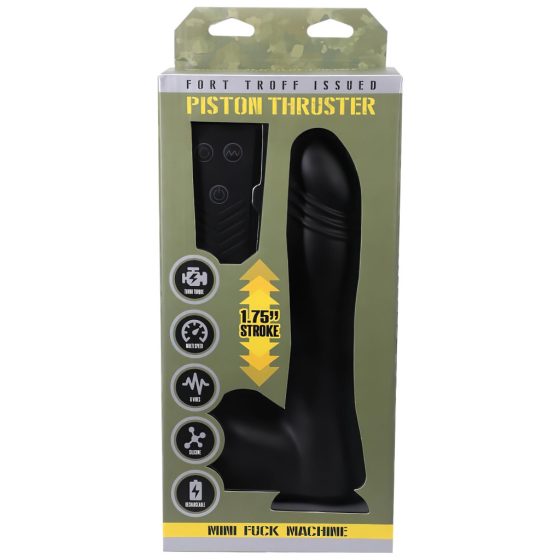 Doc Johnson Mini F-Machine Piston - wireless thrusting vibrator (black)