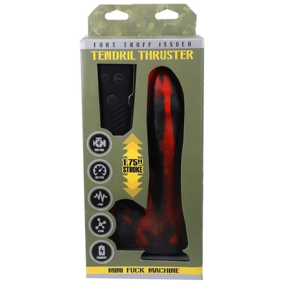 Doc Johnson Mini F-Machine Tendril - Wireless Thrusting Vibrator (Red)