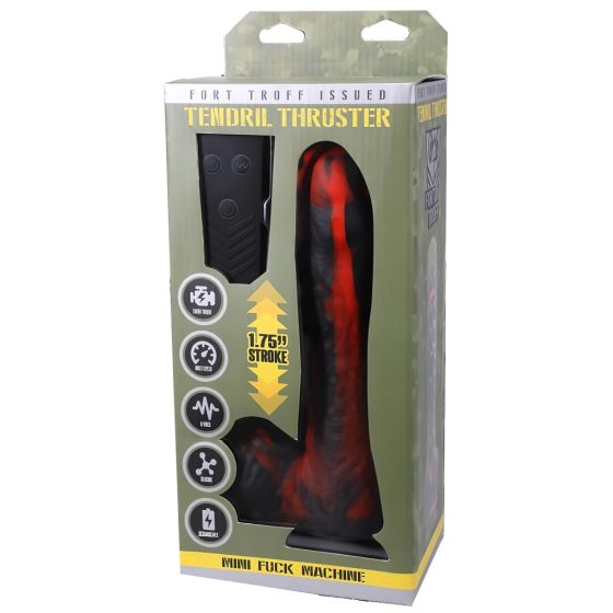 Doc Johnson Mini F-Machine Tendril - Wireless Thrusting Vibrator (Red)