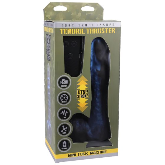 Doc Johnson Mini F-Machine Tendril - Wireless Thrusting Vibrator (Blue)