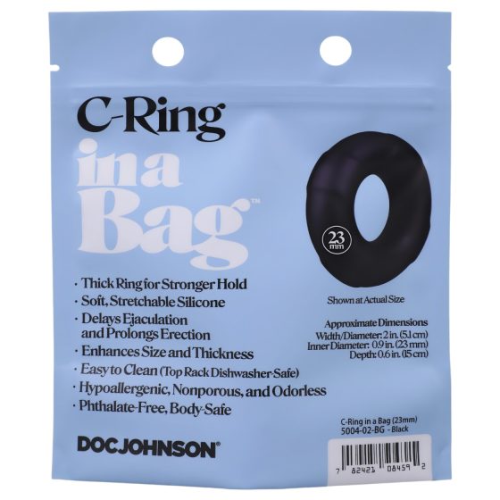 Doc Johnson Silicone Cock Ring (Black)