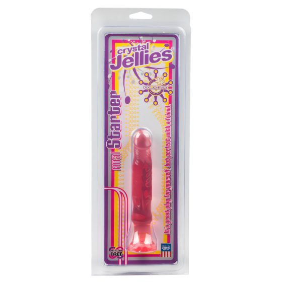 Crystal Jellies - Beginner Anal Dildo with Suction Cup (Pink)