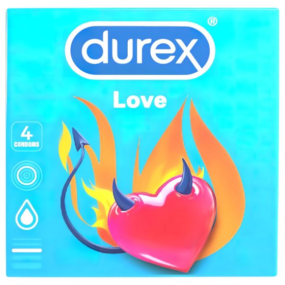 Durex Love Condom - Easy-on Condom (4 pack)