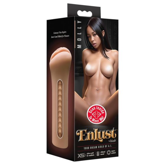 Enlust Molly - AI-Enhanced Pocket Stroker (Dark Natural)