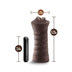   Enlust Krystal - Vibrating Artificial Mouth with AI Images (Brown)