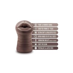   Enlust Krystal - Vibrating Artificial Mouth with AI Images (Brown)