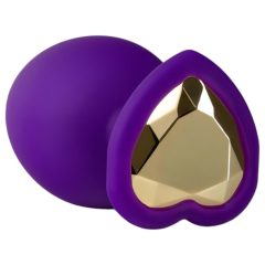   Temptasia S - Gold-studded Heart-shaped Anal Dildo (Purple) - Small