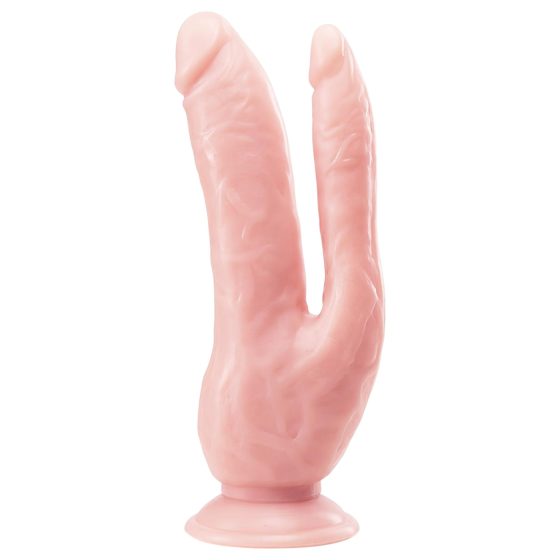 Dr. Skin 8 - Suction Cup Double Dildo (Natural)