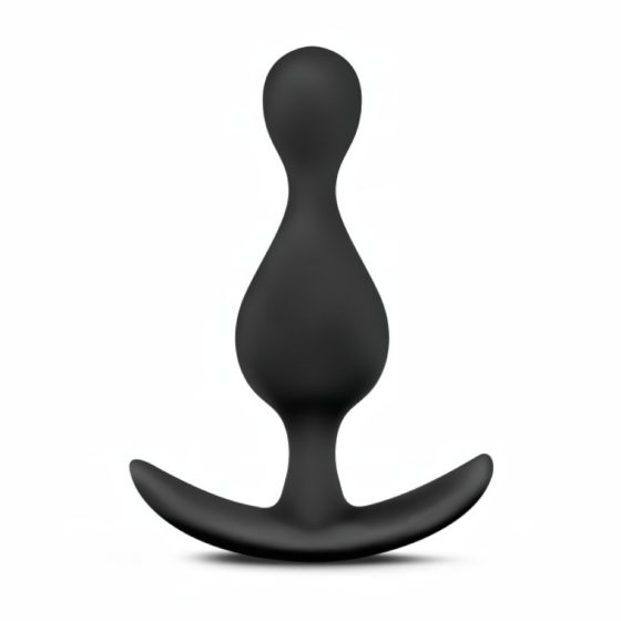 / Anal Adventures Platinum Wave Plug - Anal Dildo (Black)