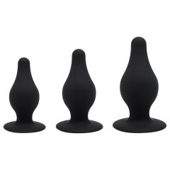 Silexd - Silicone Anal Dildo Set - 3 Pieces (Black)