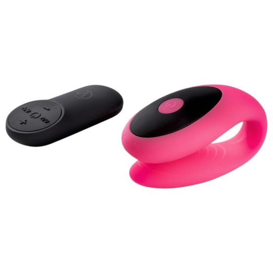 Virgite - Remote Control Couple's Vibrator (Black-Pink)