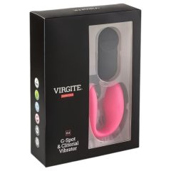 Virgite - Remote Control Couple's Vibrator (Black-Pink)