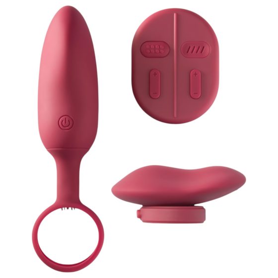 Platanomelón Mobi - Wireless Vibrator Set with Batteries - 2 Piece (Red)