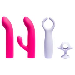   Platanomelón Bali - Rechargeable Wand Vibrator with 4 Attachments (Purple)