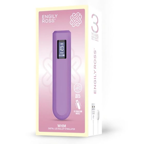 Engily Ross Whim - Rechargeable Digital Stick Vibrator (Purple)