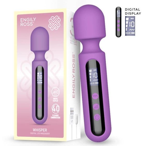 Engily Ross Whisper - Rechargeable, Digital Massage Vibrator (Purple)