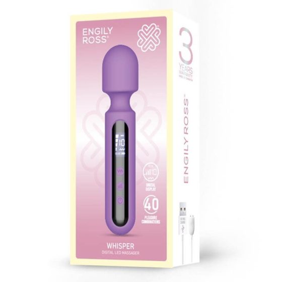 Engily Ross Whisper - Rechargeable, Digital Massage Vibrator (Purple)