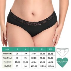 Adalet Natura Super - Menstrual Panties (Black)