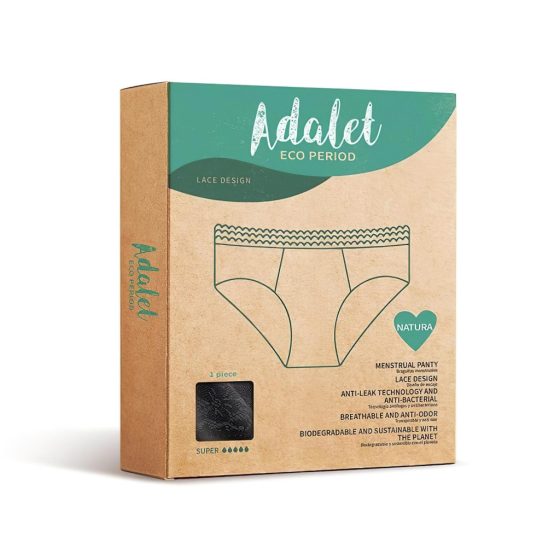 Adalet Natura Super - Menstrual Panties (Black)