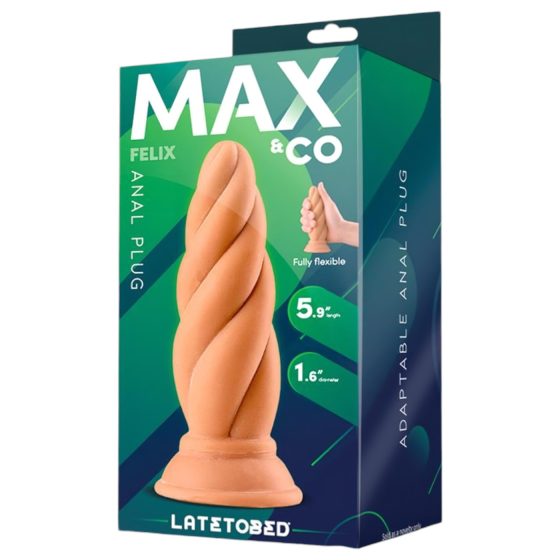 Max & Co Felix - Twisted Anal Dildo - 15cm (Natural)