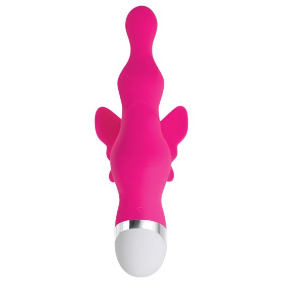 Evolved - beaded vibrator with clitoral arm (pink)