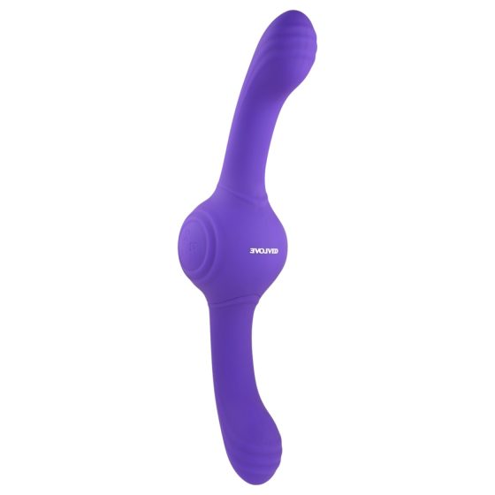 Evolved Our Gyro Vibe - rechargeable, vibrating double vibrator (purple)