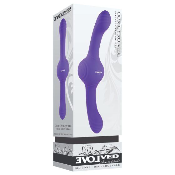 Evolved Our Gyro Vibe - rechargeable, vibrating double vibrator (purple)