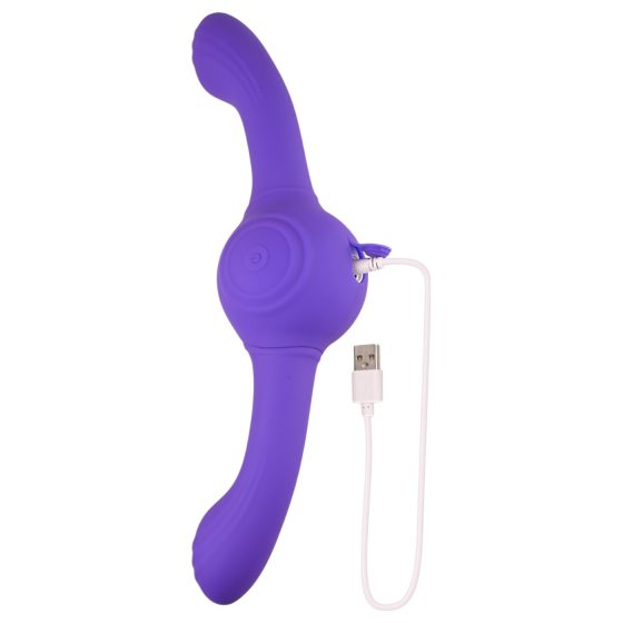 Evolved Our Gyro Vibe - rechargeable, vibrating double vibrator (purple)