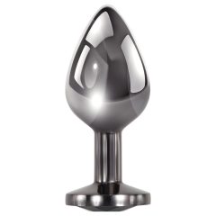 Evolved Black Gem - Metal Anal Dildo Set (Black-Silver)