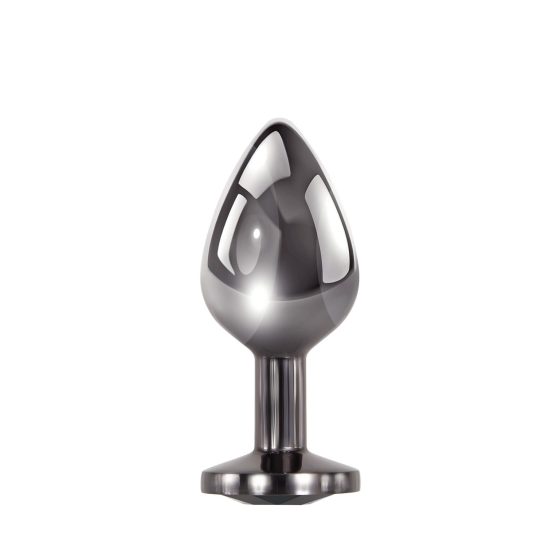 Evolved Black Gem - Metal Anal Dildo Set (Black-Silver)