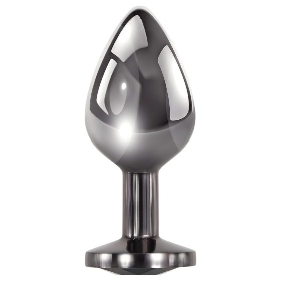 Evolved Black Gem - Metal Anal Plug Set (Black-Silver)